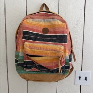Striped Multicolor Backpack